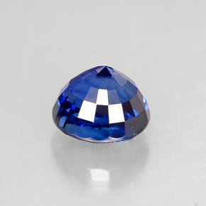Zaffiro naturale blu da 1,55 ct, taglio rotondo, IF