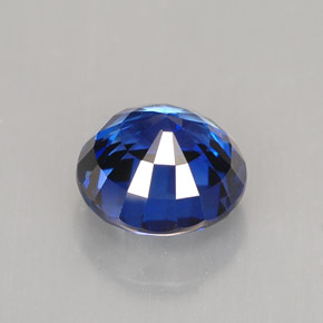 Zaffiro naturale blu da 1,68 ct, taglio rotondo, IF