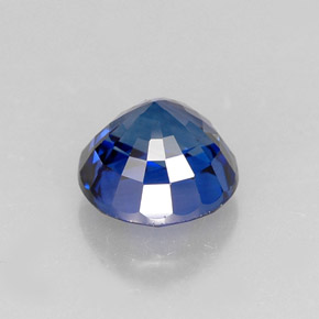 Zaffiro naturale blu da 1,23 ct, taglio rotondo, IF