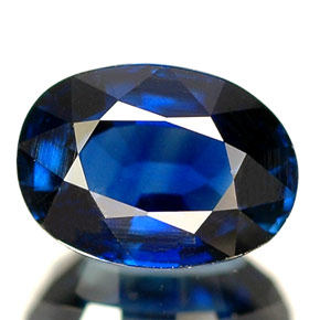 Zaffiro naturale blu da 1,46 ct, taglio ovale, VVS