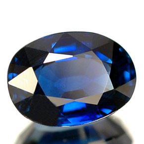 Zaffiro naturale blu da 1,46 ct, taglio ovale, VVS