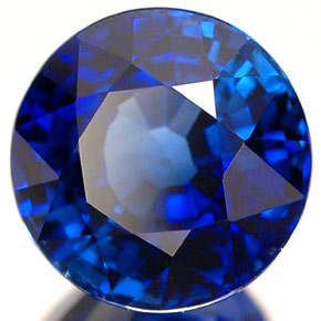 Zaffiro naturale blu da 2,20 ct, taglio rotondo, VVS