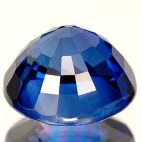 Zaffiro naturale blu da 2,20 ct, taglio rotondo, VVS