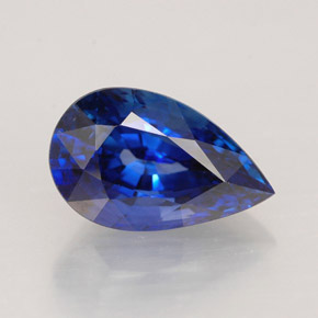 Zaffiro naturale blu da 2,24 ct, taglio a pera, VVS