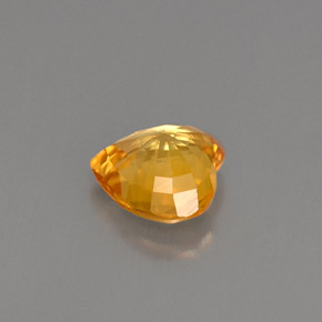 Zaffiro naturale arancione da 0,95 ct, a forma di cuore, VVS
