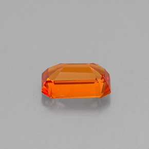 Zaffiro naturale arancione da 0,62 ct, taglio smeraldo, VVS-VS