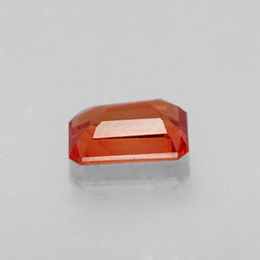 Zaffiro naturale arancione da 0,73 ct, taglio smeraldo, VVS-VS