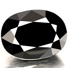 Zaffiro naturale nero da 15,71 ct, taglio ovale, opaco