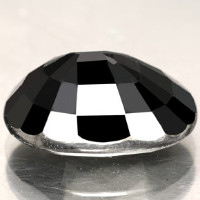 Zaffiro naturale nero da 15,71 ct, taglio ovale, opaco