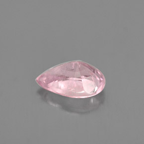 Zaffiro naturale rosa da 0,90 ct, taglio a pera, VVS-VS