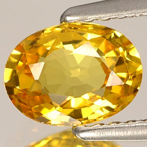 Zaffiro naturale giallo da 1,06 ct, taglio ovale, VVS-VS