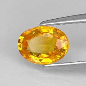 Zaffiro naturale giallo da 1,04 ct, taglio ovale, VVS-VS