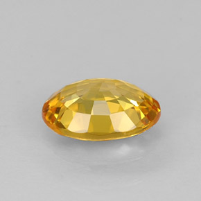 Zaffiro naturale giallo da 0,97 ct, taglio ovale, VVS