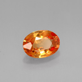 Zaffiro naturale arancione da 0,95 ct, taglio ovale, VVS-VS