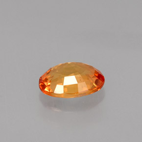 Zaffiro naturale arancione da 0,95 ct, taglio ovale, VVS-VS
