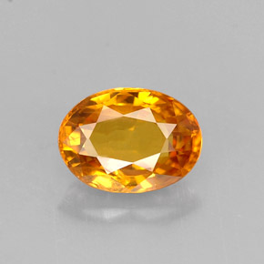 Zaffiro naturale giallo da 1,11 ct, taglio ovale, VVS-VS