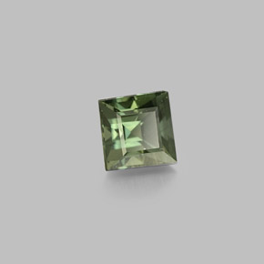 Zaffiro naturale verde da 0,71 ct, quadrato, VS