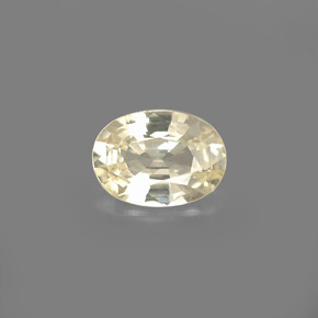 Zaffiro naturale giallo da 0,89 ct, taglio ovale, IF