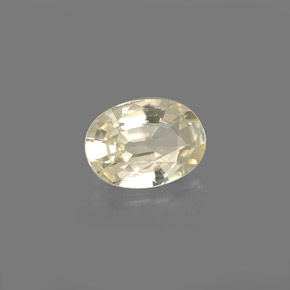 Zaffiro naturale giallo da 0,89 ct, taglio ovale, IF