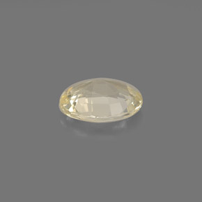 Zaffiro naturale giallo da 0,89 ct, taglio ovale, IF