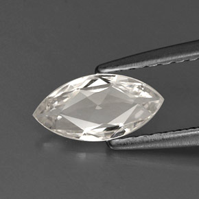 Zaffiro naturale bianco da 0,57 ct, marchesa, VVS