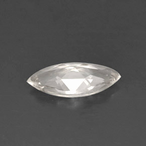Zaffiro naturale bianco da 0,57 ct, marchesa, VVS
