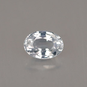 Zaffiro naturale bianco da 0,69 ct, taglio ovale, VVS
