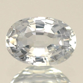 Zaffiro naturale bianco da 0,61 ct, taglio ovale, VVS