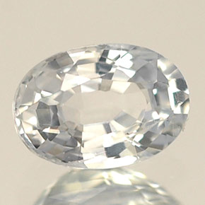 Zaffiro naturale bianco da 0,61 ct, taglio ovale, VVS