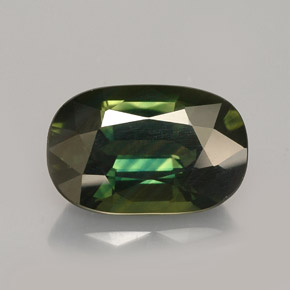 Zaffiro naturale verde da 3,64 ct, taglio ovale, VVS-VS