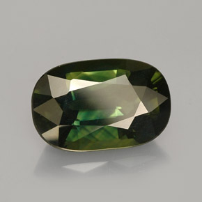 Zaffiro naturale verde da 3,64 ct, taglio ovale, VVS-VS