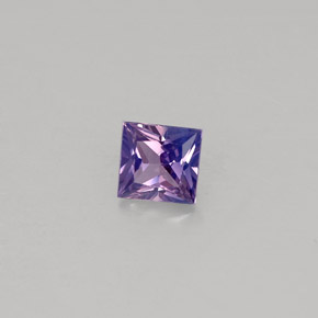 Zaffiro naturale viola da 0,46 ct, quadrato, VS