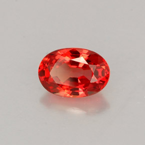 Zaffiro naturale arancione da 0,71 ct, taglio ovale, VS