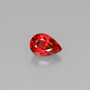 Zaffiro naturale arancione da 0,59 ct, taglio a pera, VS
