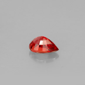 Zaffiro naturale arancione da 0,59 ct, taglio a pera, VS