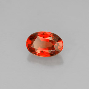 Zaffiro naturale arancione da 0,76 ct, taglio ovale, VS