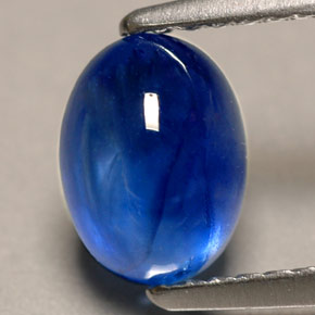 Zaffiro naturale blu da 2,08 ct, trasparente, trasparente/traslucido