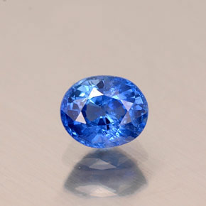 Zaffiro naturale blu da 0,58 ct, taglio ovale, VS