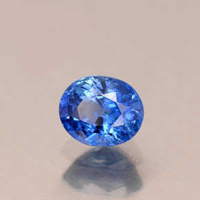 Zaffiro naturale blu da 0,58 ct, taglio ovale, VS