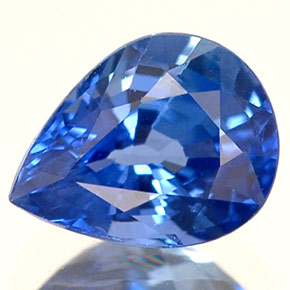 Zaffiro naturale blu da 0,97 ct, taglio a pera, VS