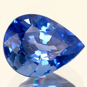 Zaffiro naturale blu da 0,97 ct, taglio a pera, VS