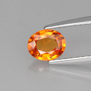 Zaffiro naturale arancione da 0,66 ct, taglio ovale, VVS-VS