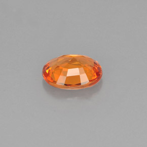Zaffiro naturale arancione da 0,66 ct, taglio ovale, VVS-VS