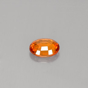 Zaffiro naturale arancione da 0,69 ct, taglio ovale, VVS-VS