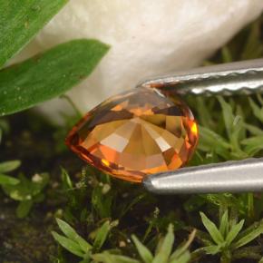 Zaffiro naturale arancione da 0,59 ct, taglio a pera, VVS-VS