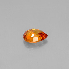 Zaffiro naturale arancione da 0,72 ct, taglio a pera, VVS-VS