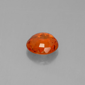 Zaffiro naturale arancione da 1,28 ct, taglio rotondo, VS