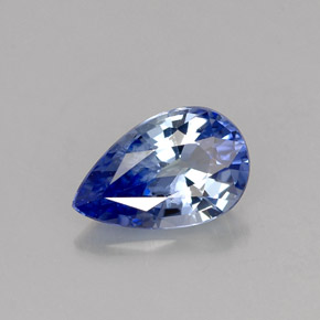 Zaffiro naturale blu da 1,12 ct, taglio a pera, VS