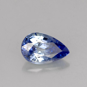 Zaffiro naturale blu da 1,12 ct, taglio a pera, VS