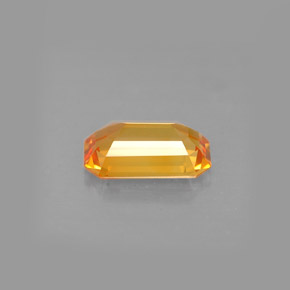 Zaffiro naturale arancione da 1,38 ct, taglio smeraldo, VVS-VS